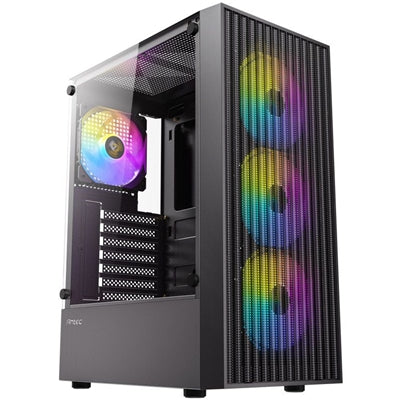 Antec AX27 RGB Elite Mid-Tower Case - Mesh Front, Tempered Glass Antec AX27 RGB Elite Mid-Tower Case - Mesh Front, Tempered Glass